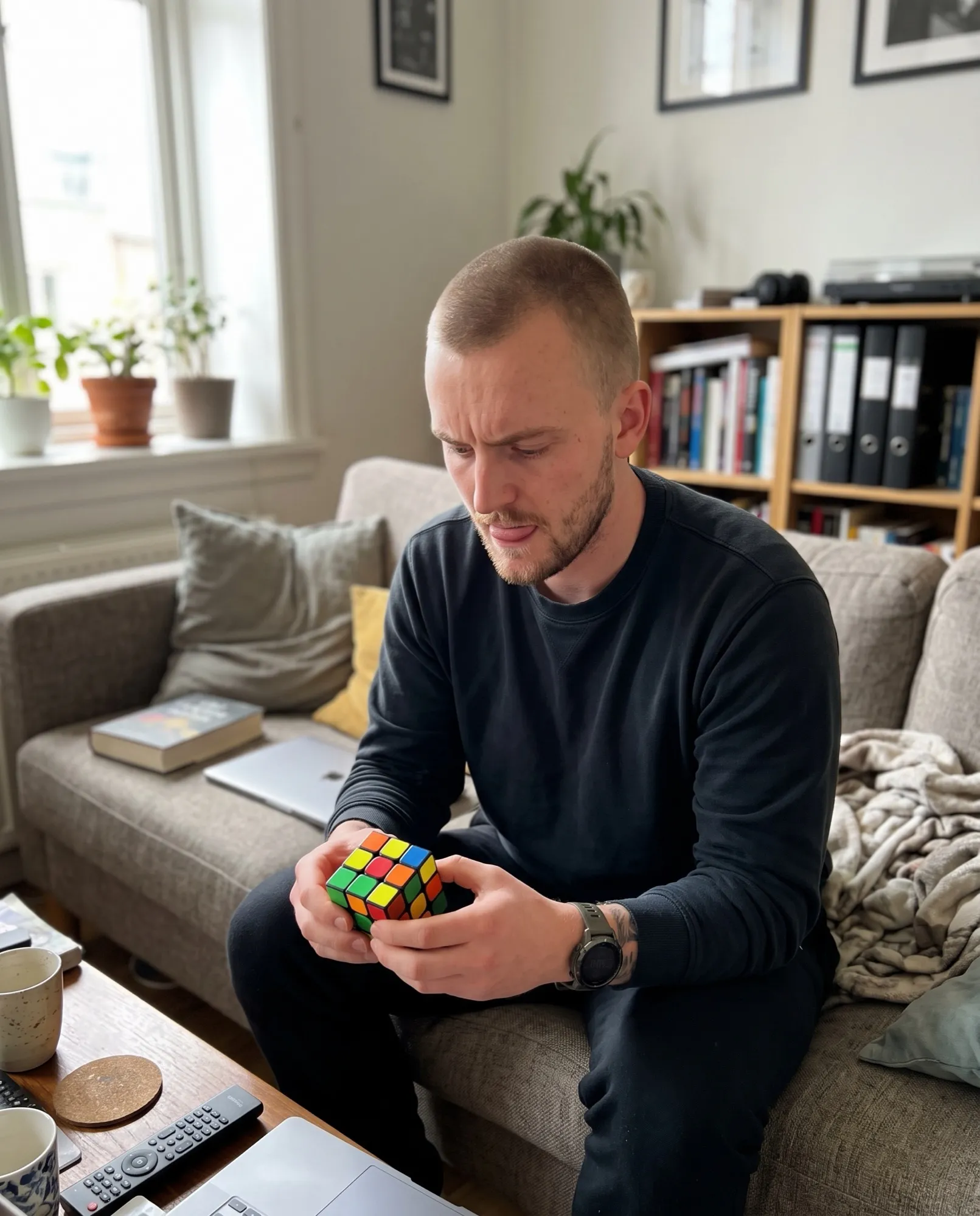 Sveriges smartaste man med en rubiks kub