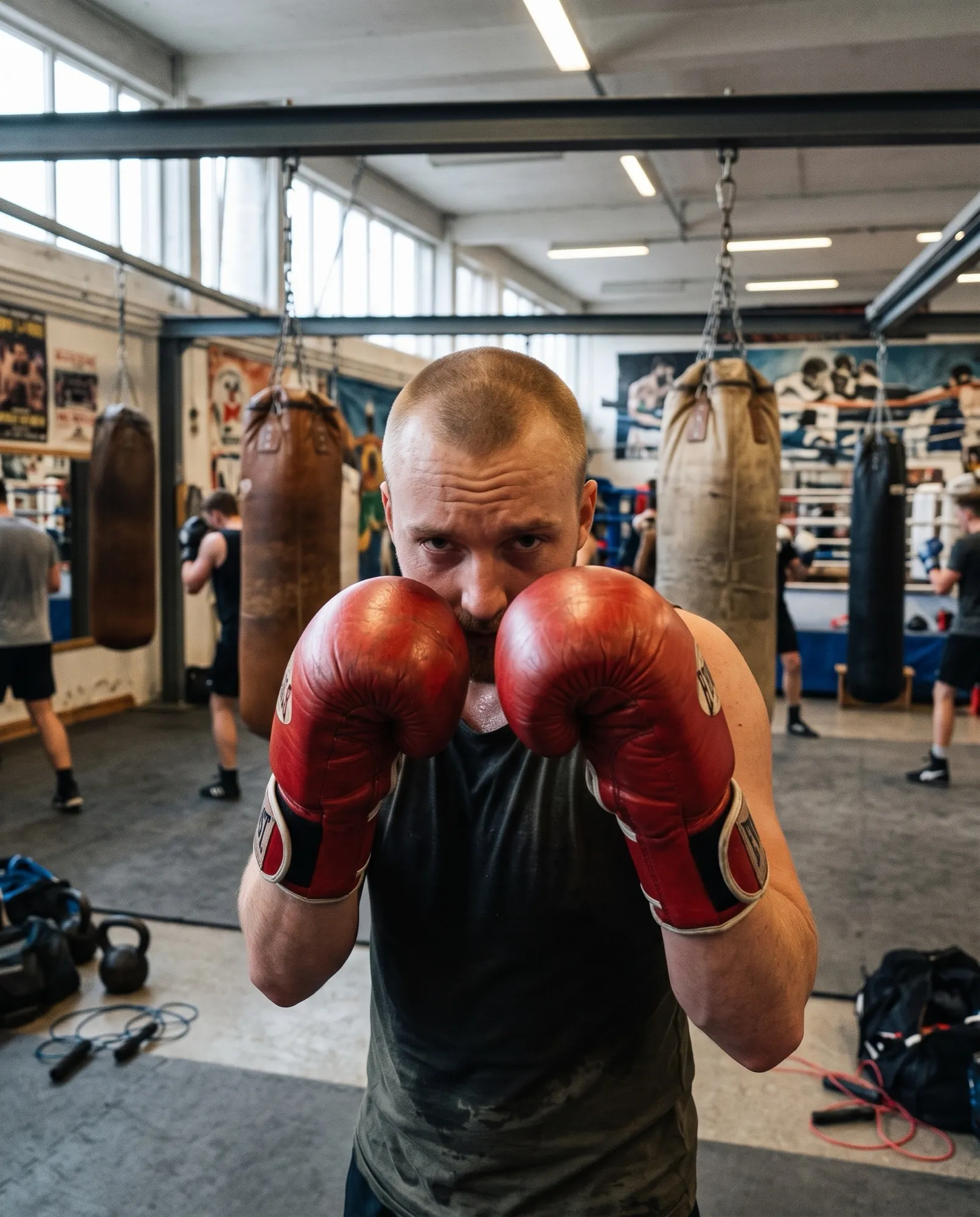 Världens bästa boxare med boxhandskar