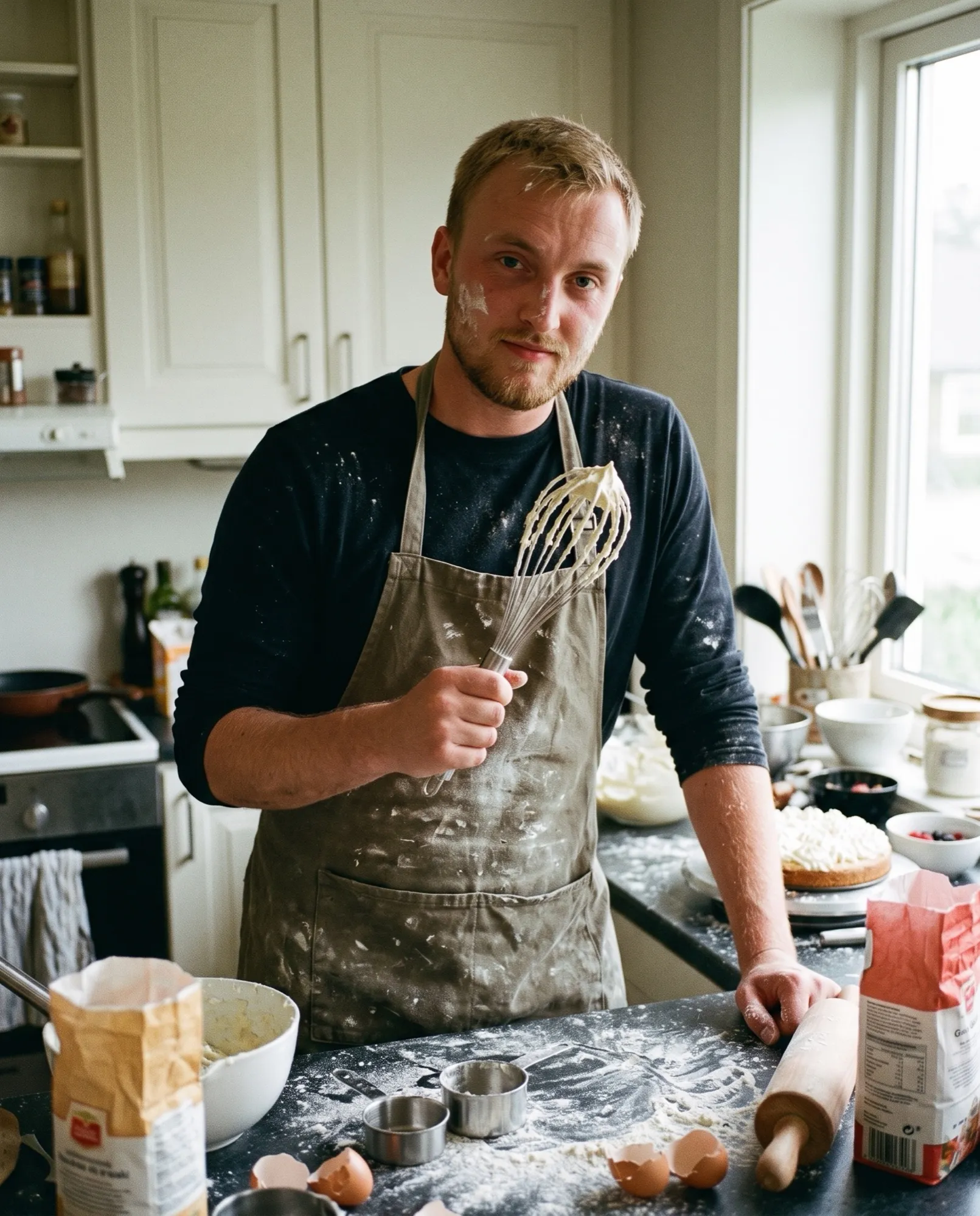 Världens bästa konditor med mjöl i ansiktet
