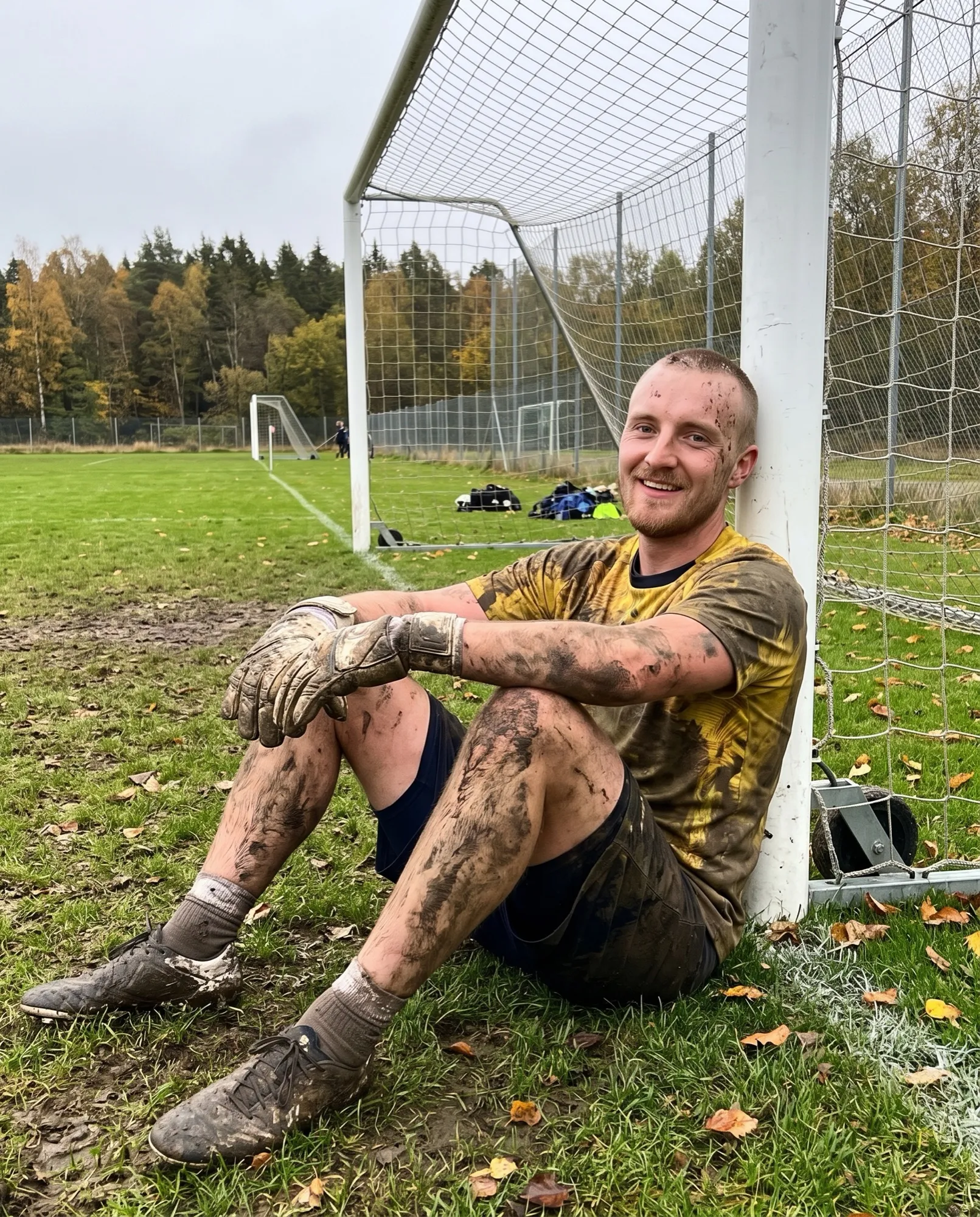 Världens bästa målvakt lerig efter matchen