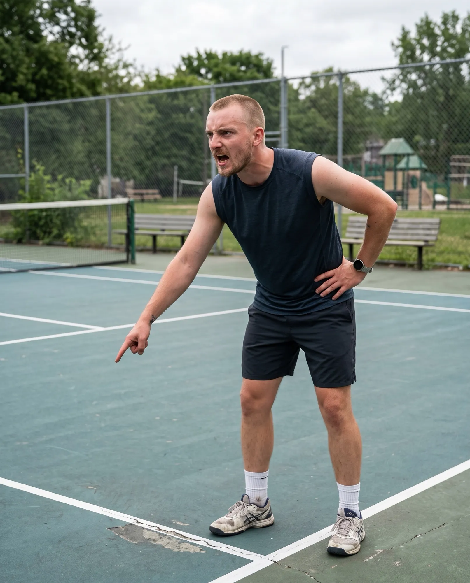 Världens bästa tennisspelare protesterar mot domaren