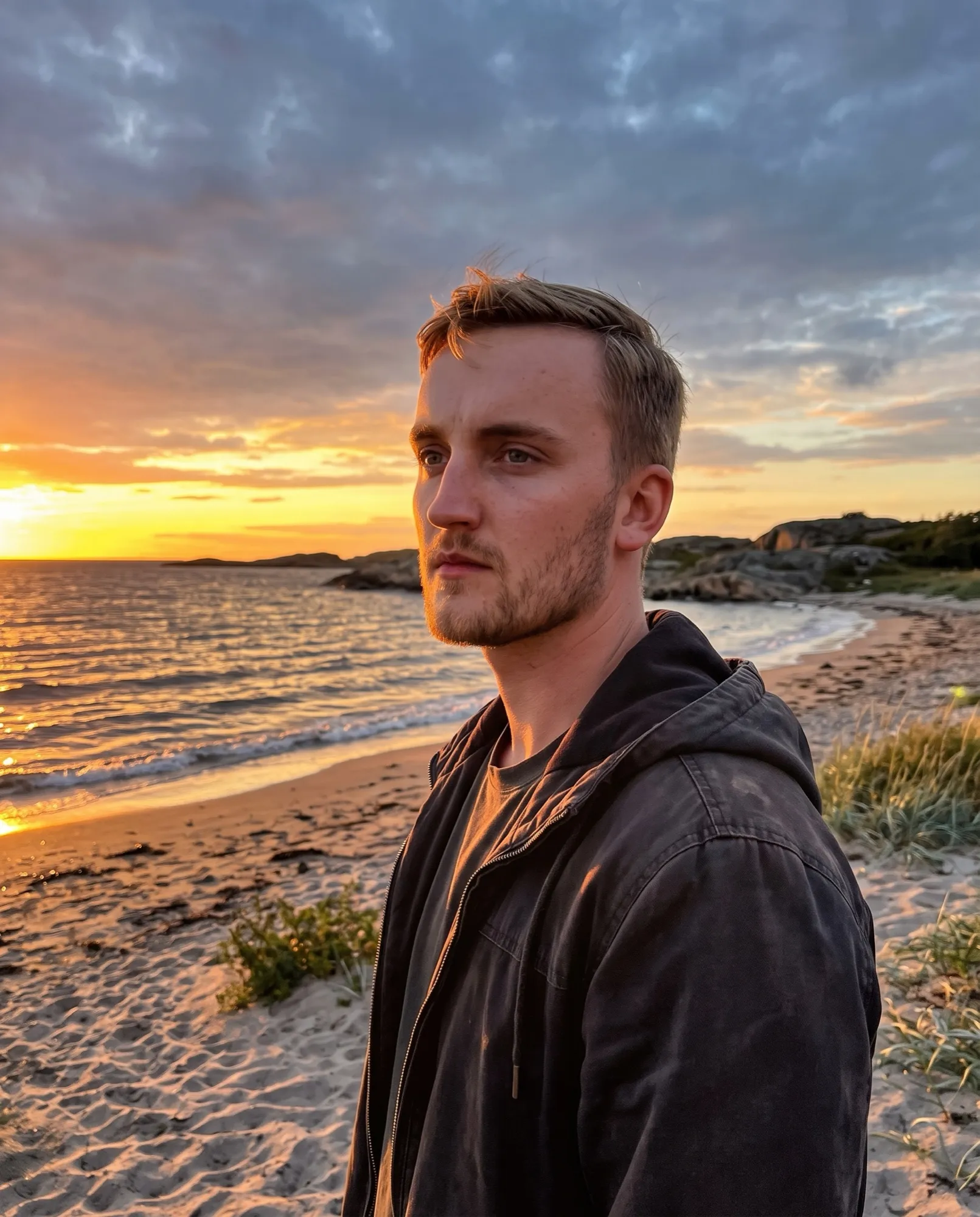 Världens sexigaste man i solnedgången