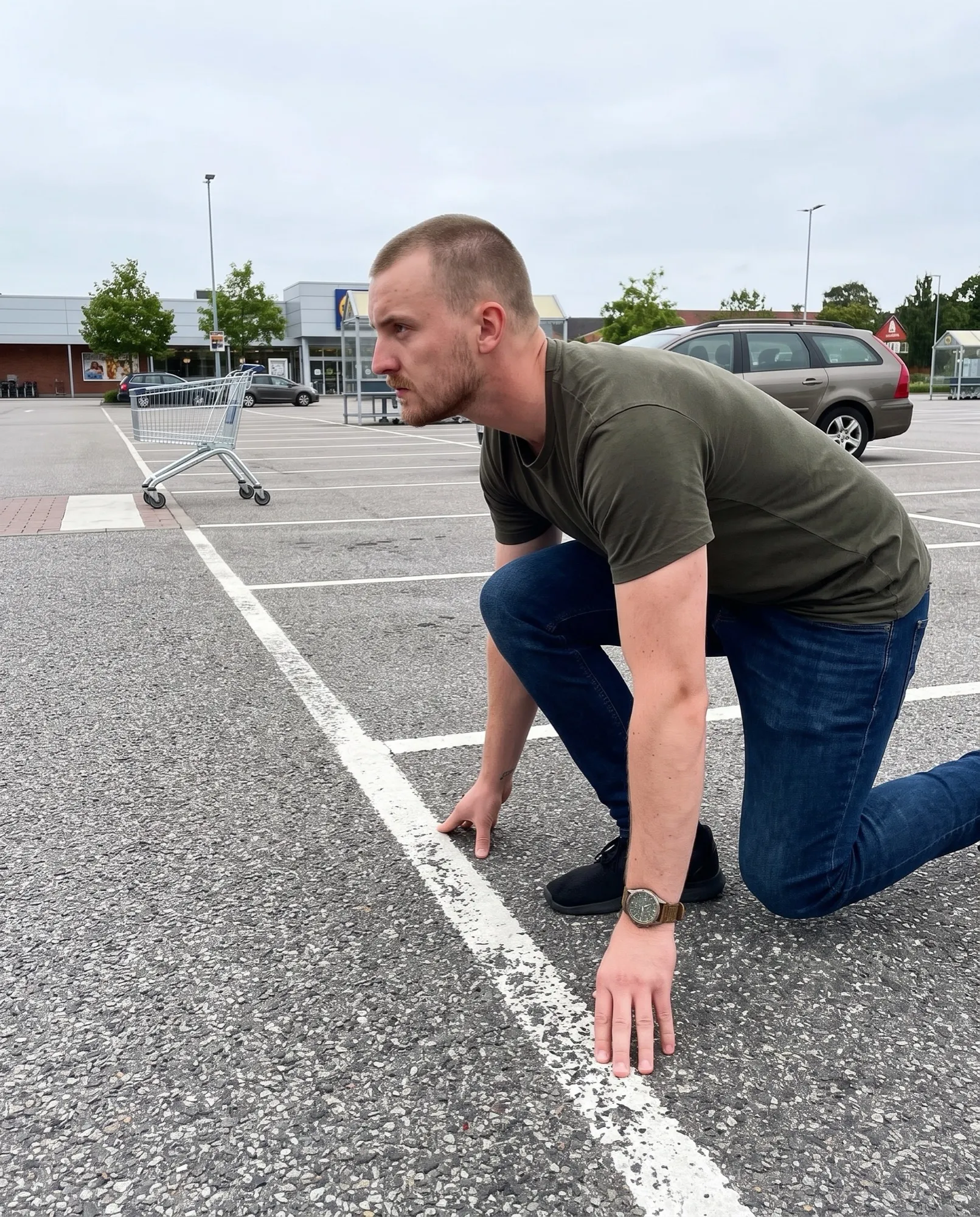 Världens snabbaste människa i startposition